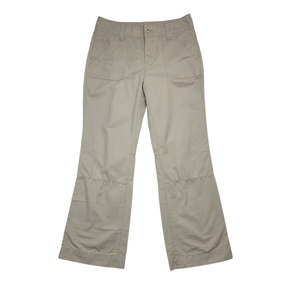 Eddie Bauer Women's Cargo Pants Wide Leg Loose Fit Khaki Tan Solid Size 10 - Picture 2 of 7